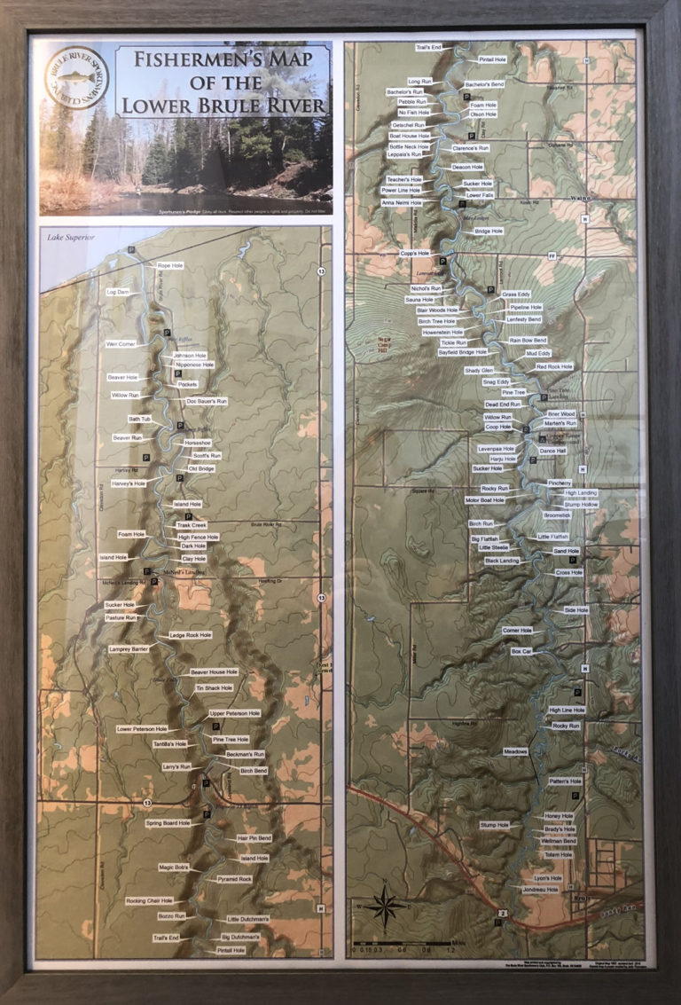 Lower River Map Poster – Brule River Sportsmen's Club